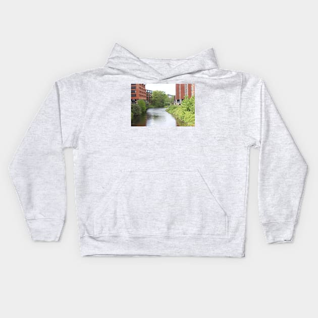 River Don, Sheffield, South Yorkshire, England Kids Hoodie by mwcannon